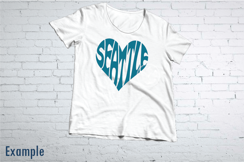 Download Seattle Word Art In Heart Shape Svg Dxf Eps Png Jpg T Shirt Design By Prettydd Thehungryjpeg Com