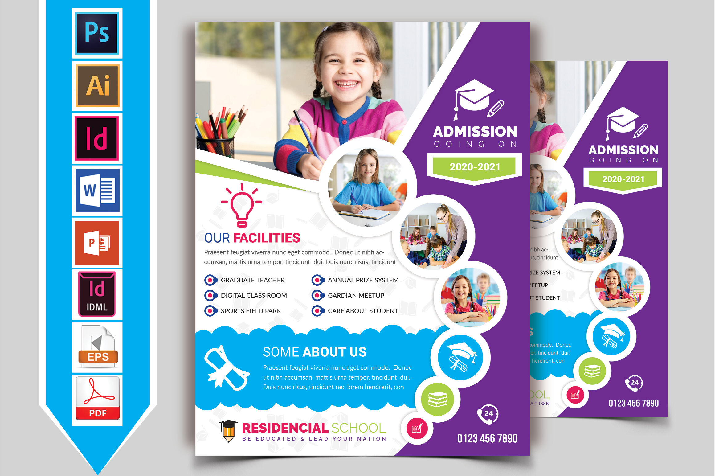 School Flyer Template Vol 07 By Imagine Design Studio TheHungryJPEG