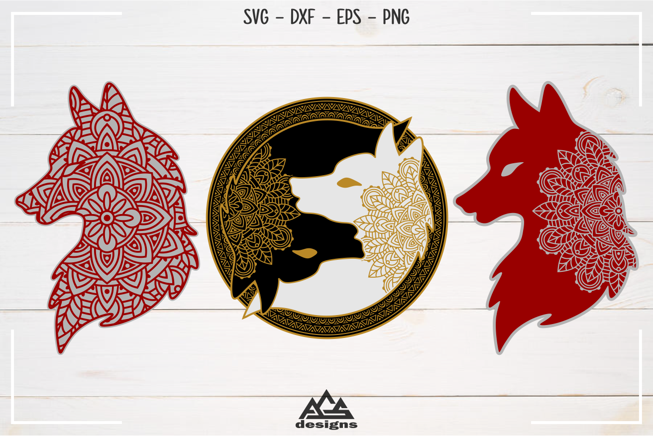 Download Mandala Wolf Svg Project - Free Layered SVG Files