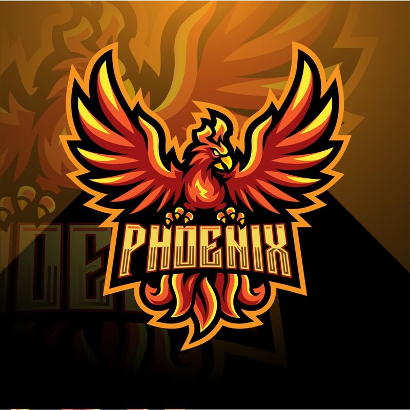 Phoenix esport mascot logo design By Visink | TheHungryJPEG