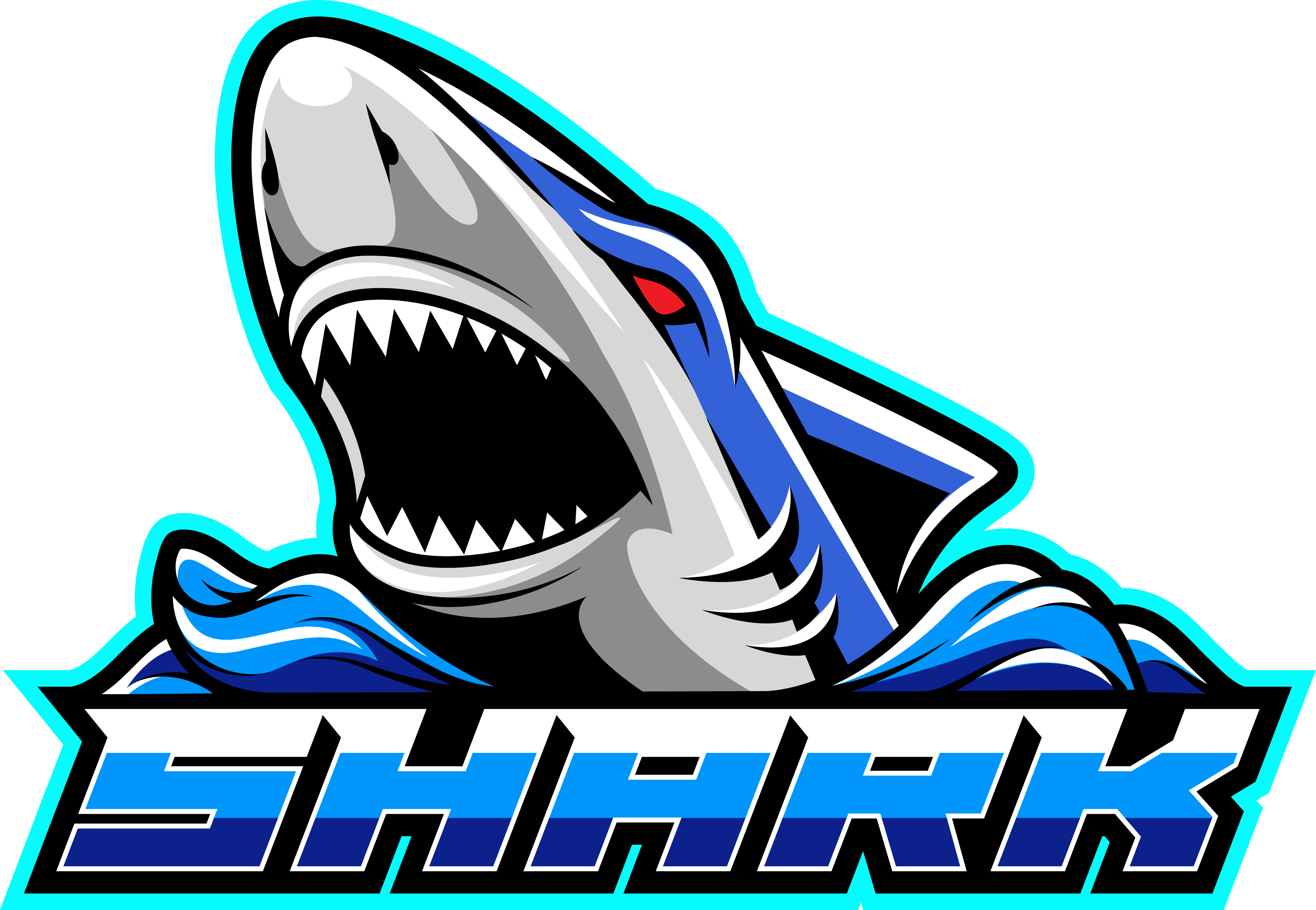 Shark esport mascot logo design By Visink - TheHungryJPEG.com