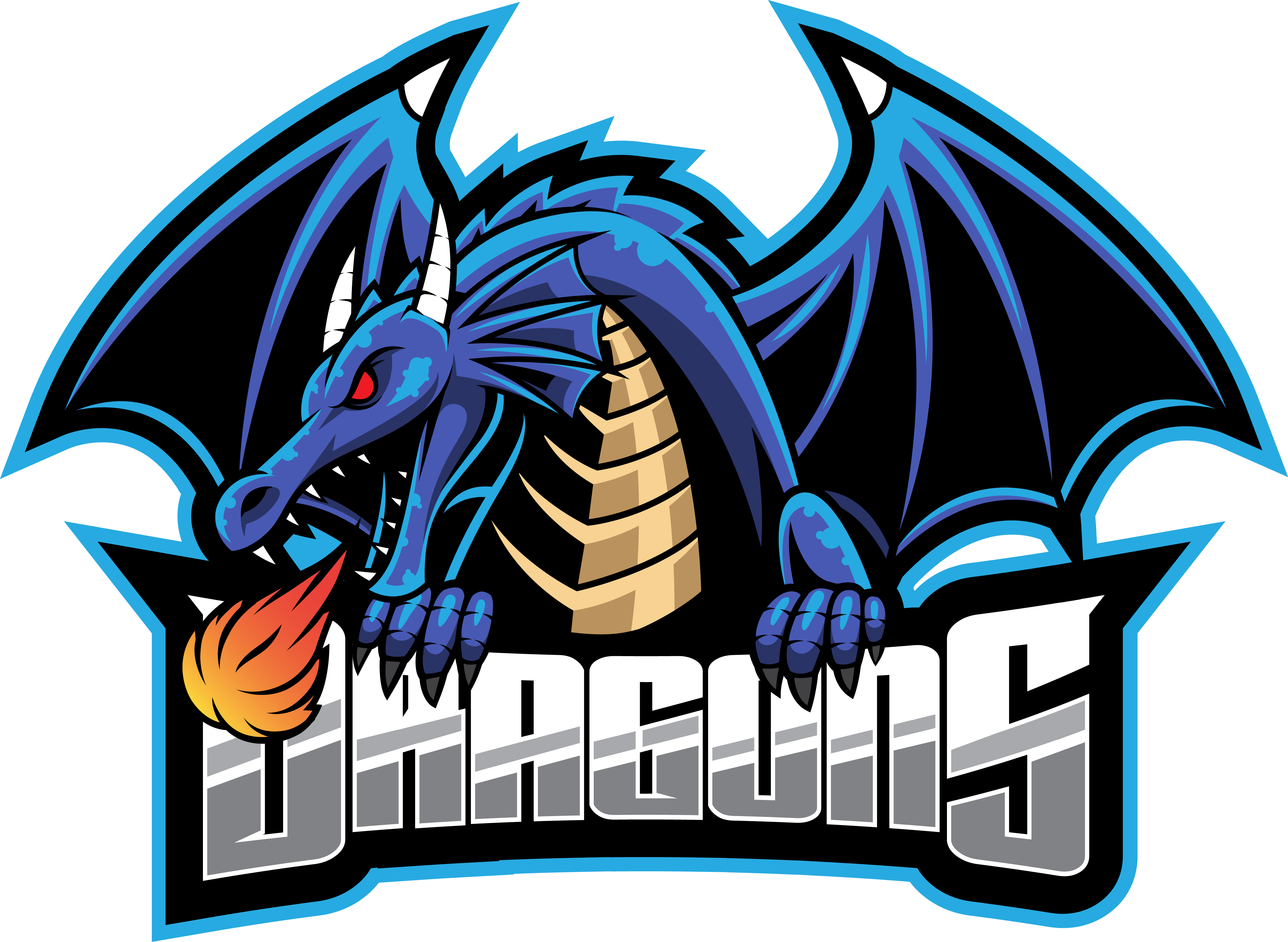 Dragons Mascot Logo Esport Template Ai Eps Game Logo Design | The Best ...