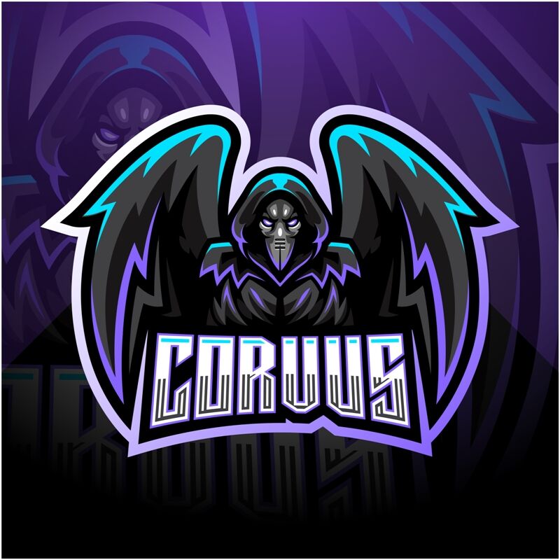 Corvus esport mascot logo design By Visink