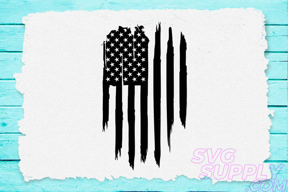 American Flag Distress Vertical Svg For America Tshirt By Cuttingsvg Thehungryjpeg Com
