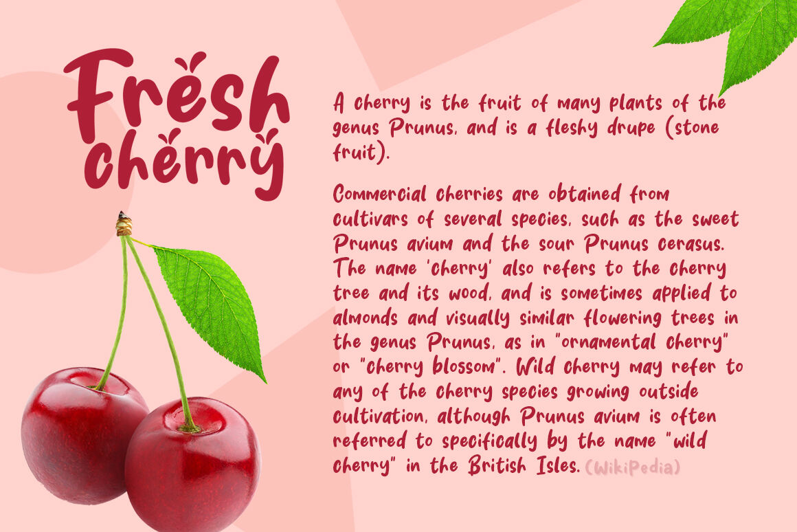 Fresh Cherry By Khurasan Thehungryjpeg Com