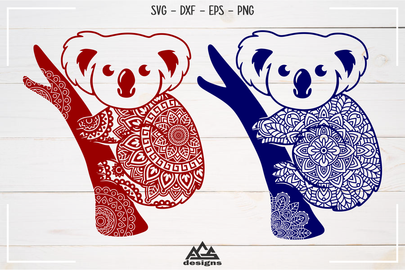 Download Cute Koala Floral Mandala Svg Design By Agsdesign Thehungryjpeg Com