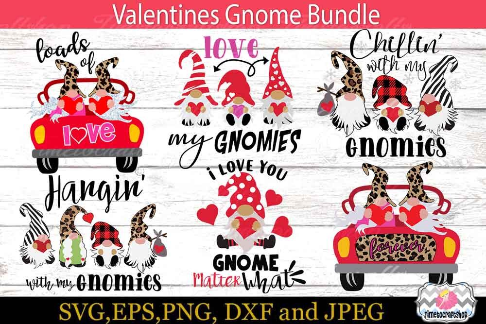 Valentine Gnome Bundle 3 Gnomes Holding Hearts Hangin With My Gnomie By Timetocraftshop Thehungryjpeg Com