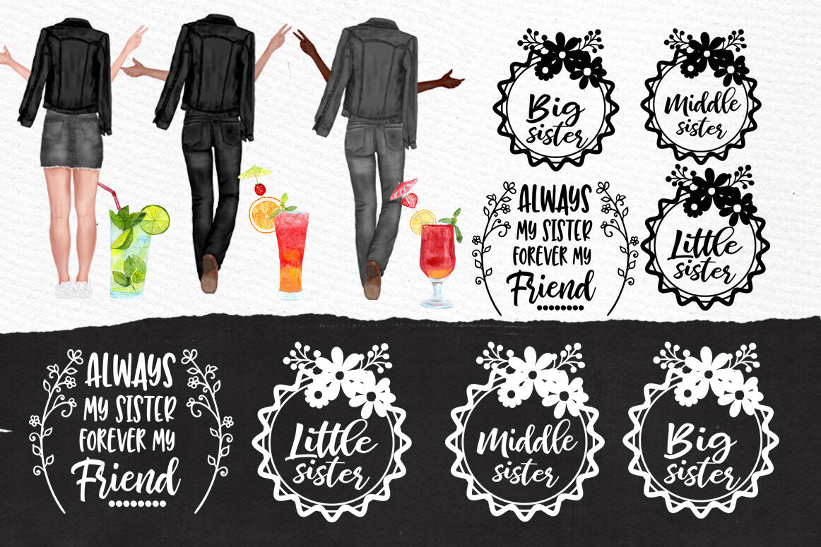 Download Best Friends Clipart Jeans Jackets,Mug designs,Planner ...