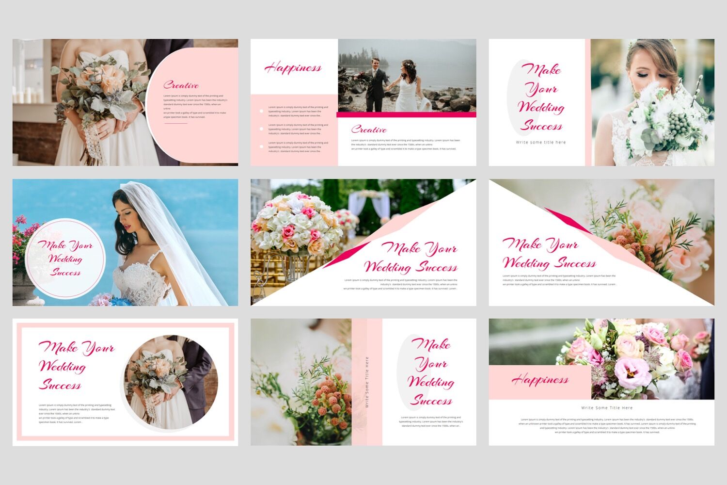 Happiness - Wedding PowerPoint Template By StringLabs | TheHungryJPEG