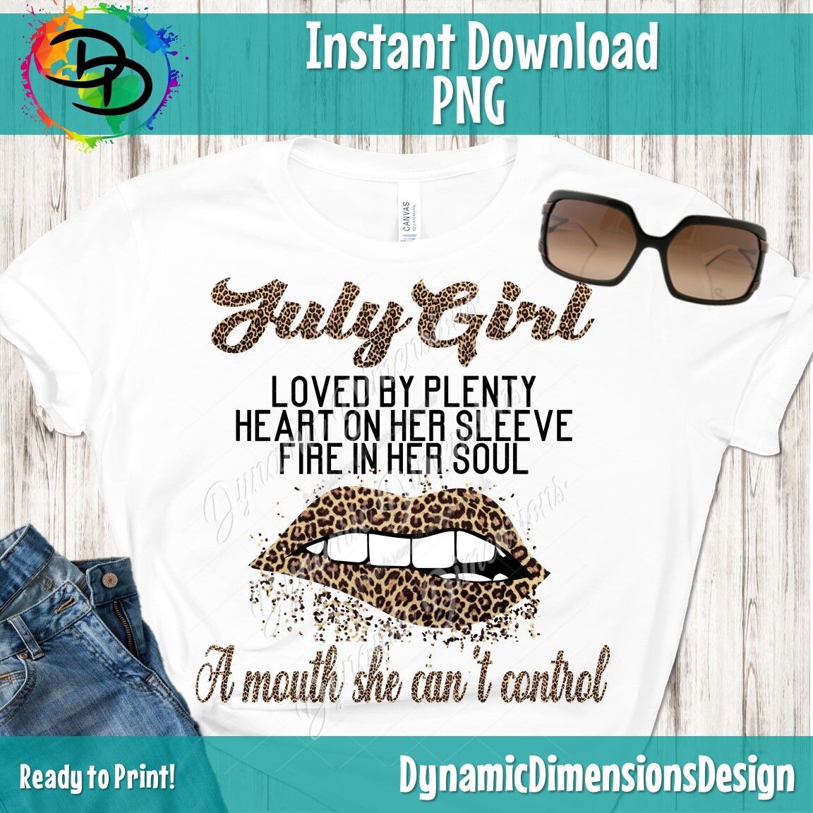 July Girl July Birthday Bday Lips Women Born In July Tshirt Design By Dynamic Dimensions Thehungryjpeg Com