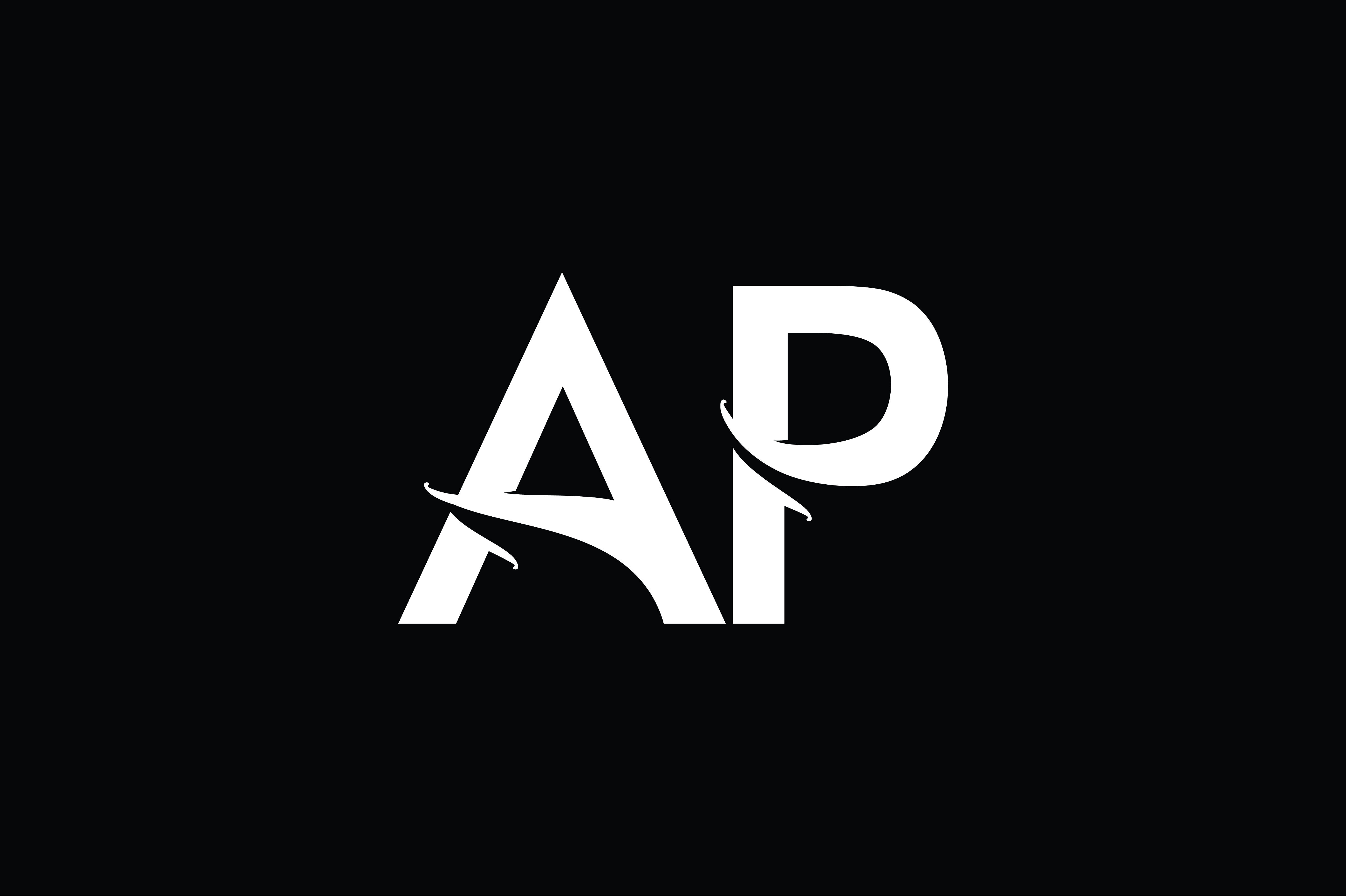AP Monogram logo design By Vectorseller | TheHungryJPEG.com