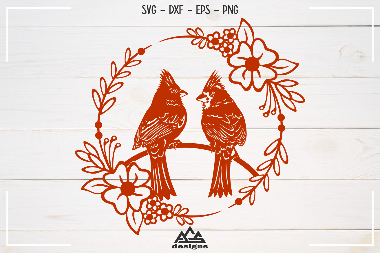 Cardinal Bird Papercut Svg Design By AgsDesign | TheHungryJPEG.com