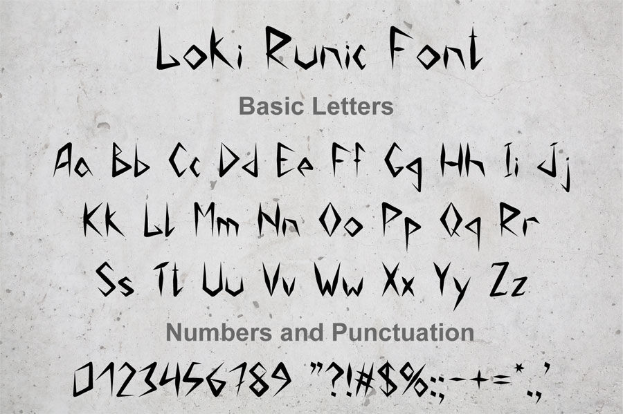 Loki Runic Font By Juli Paper Thehungryjpeg Com