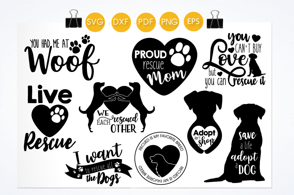 Download Rescue Dog Svg Bundle Cutting Files Svg Dxf Pdf Eps Png By Prettycuttables Thehungryjpeg Com Yellowimages Mockups