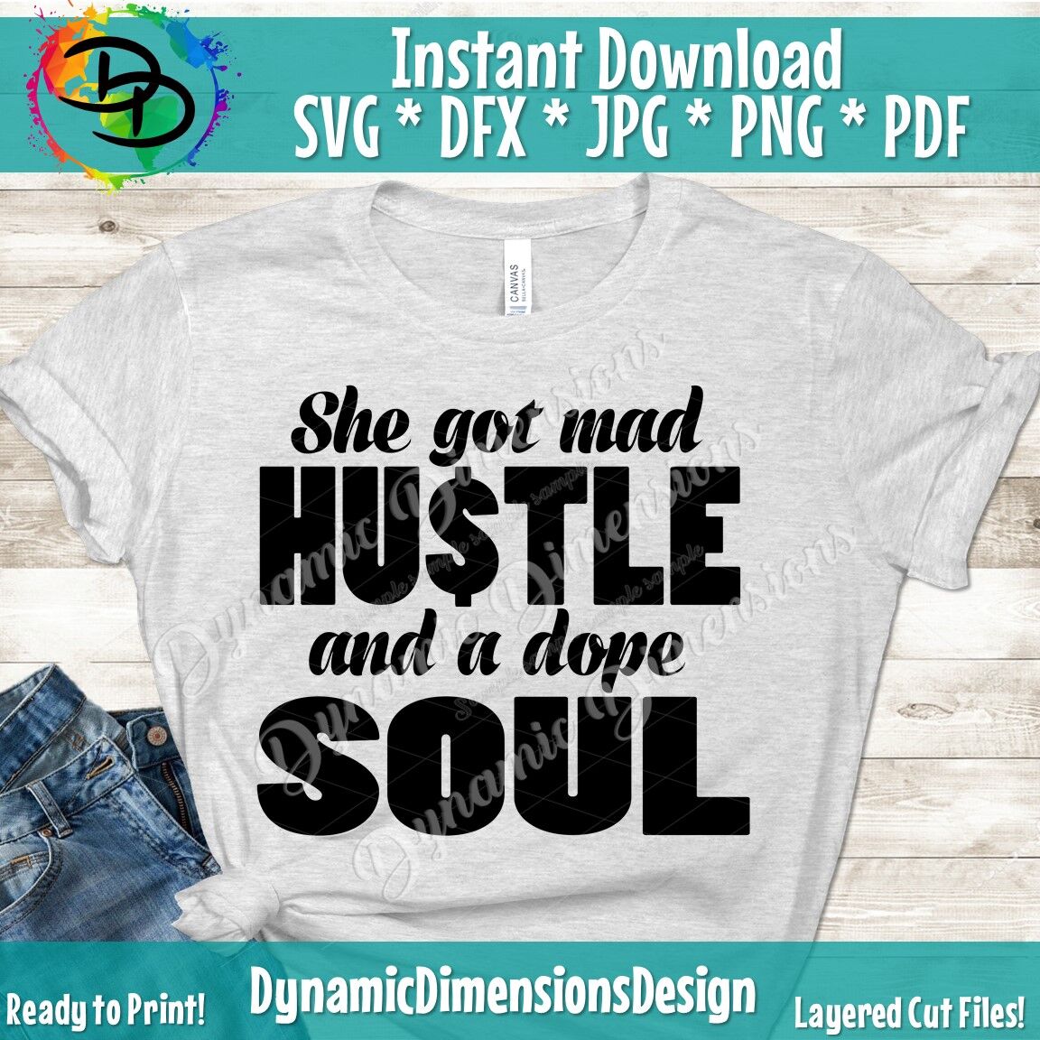 She Got Mad Hustle And A Dope Soul Girl Boss Entrepreneur Svg Boss By Dynamic Dimensions Thehungryjpeg Com