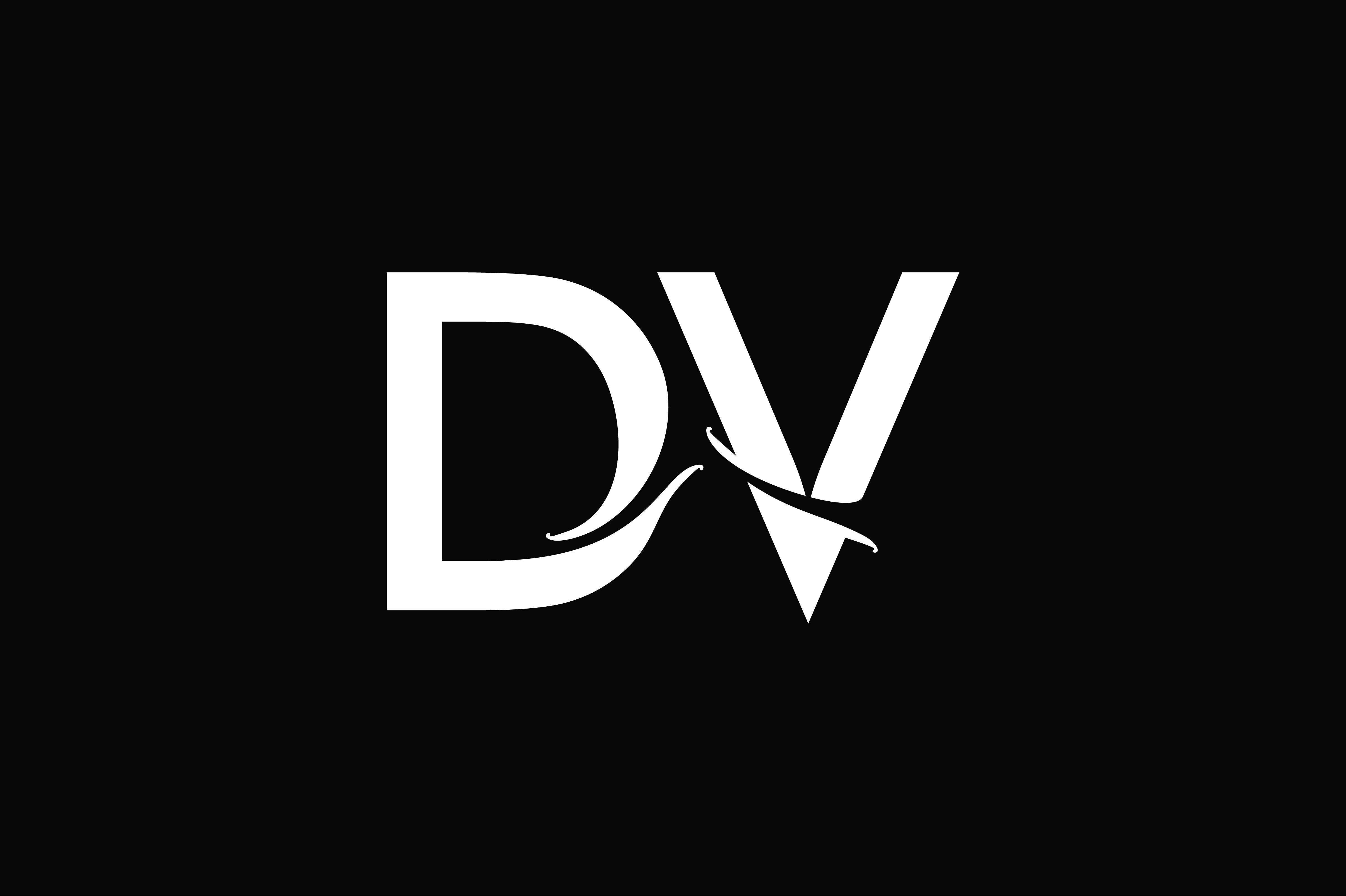 DV Monogram Logo design By Vectorseller | TheHungryJPEG