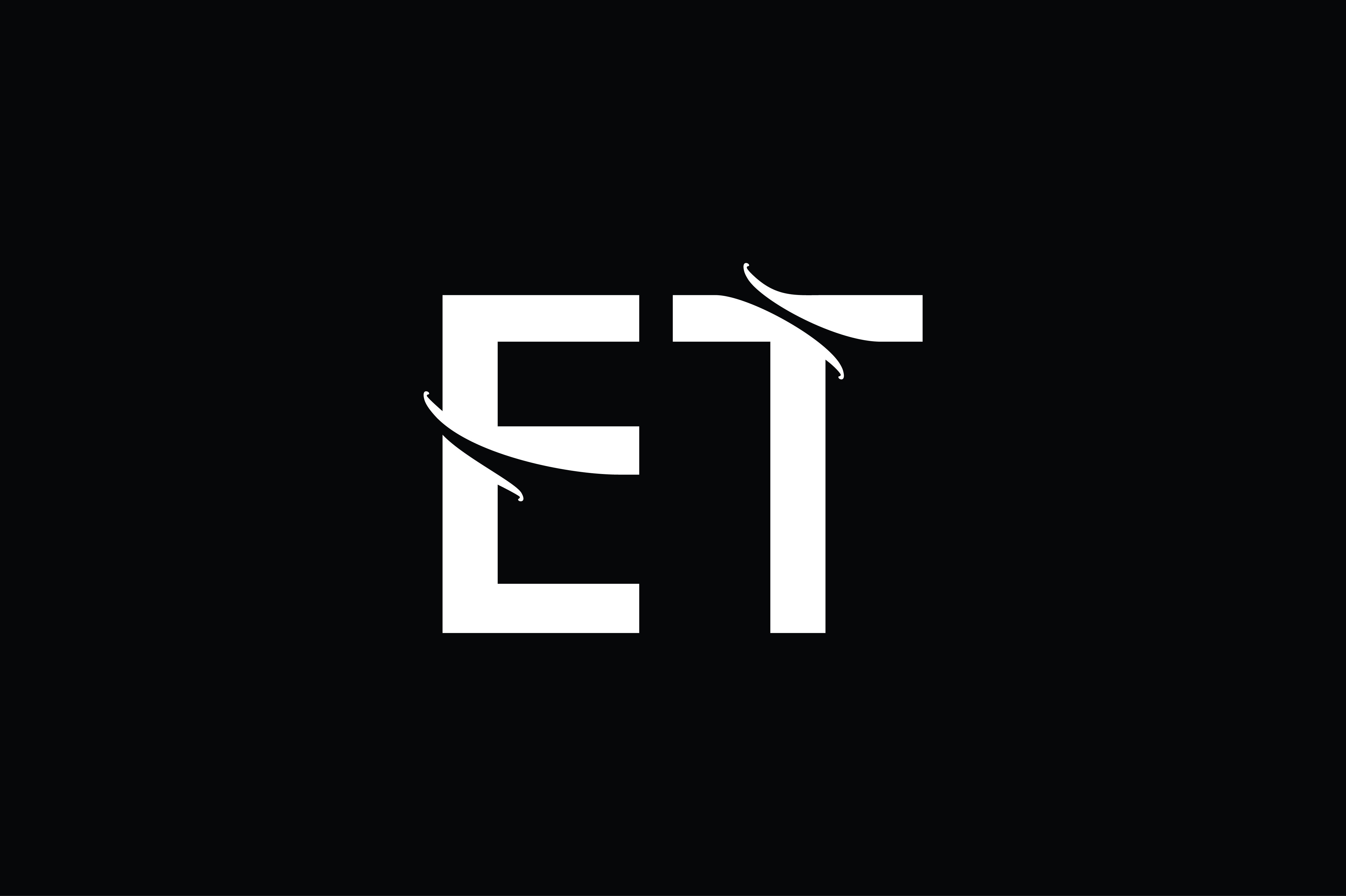 ET Monogram Logo Design By Vectorseller