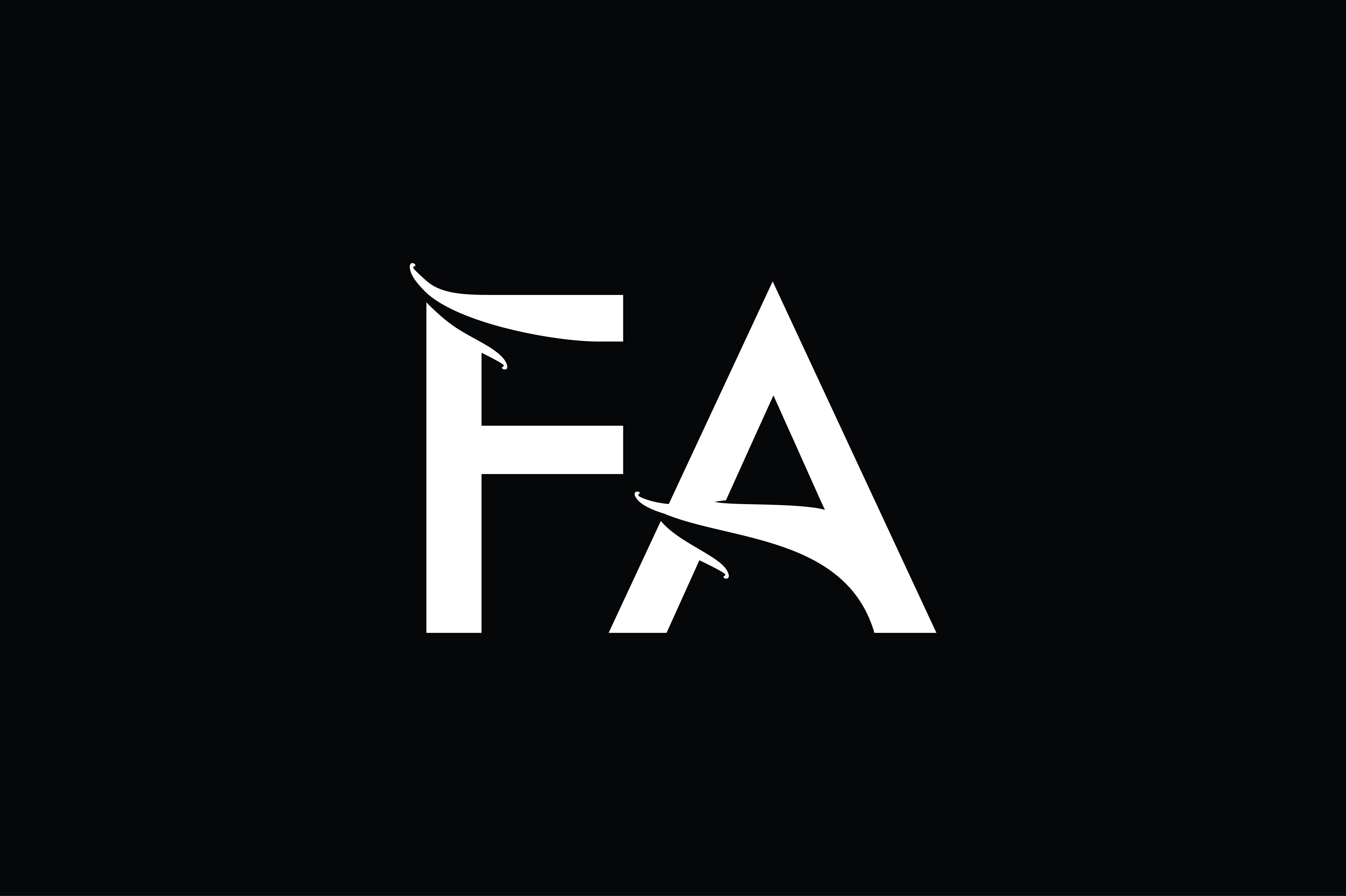  FA Monogram Logo Design By Vectorseller TheHungryJPEG