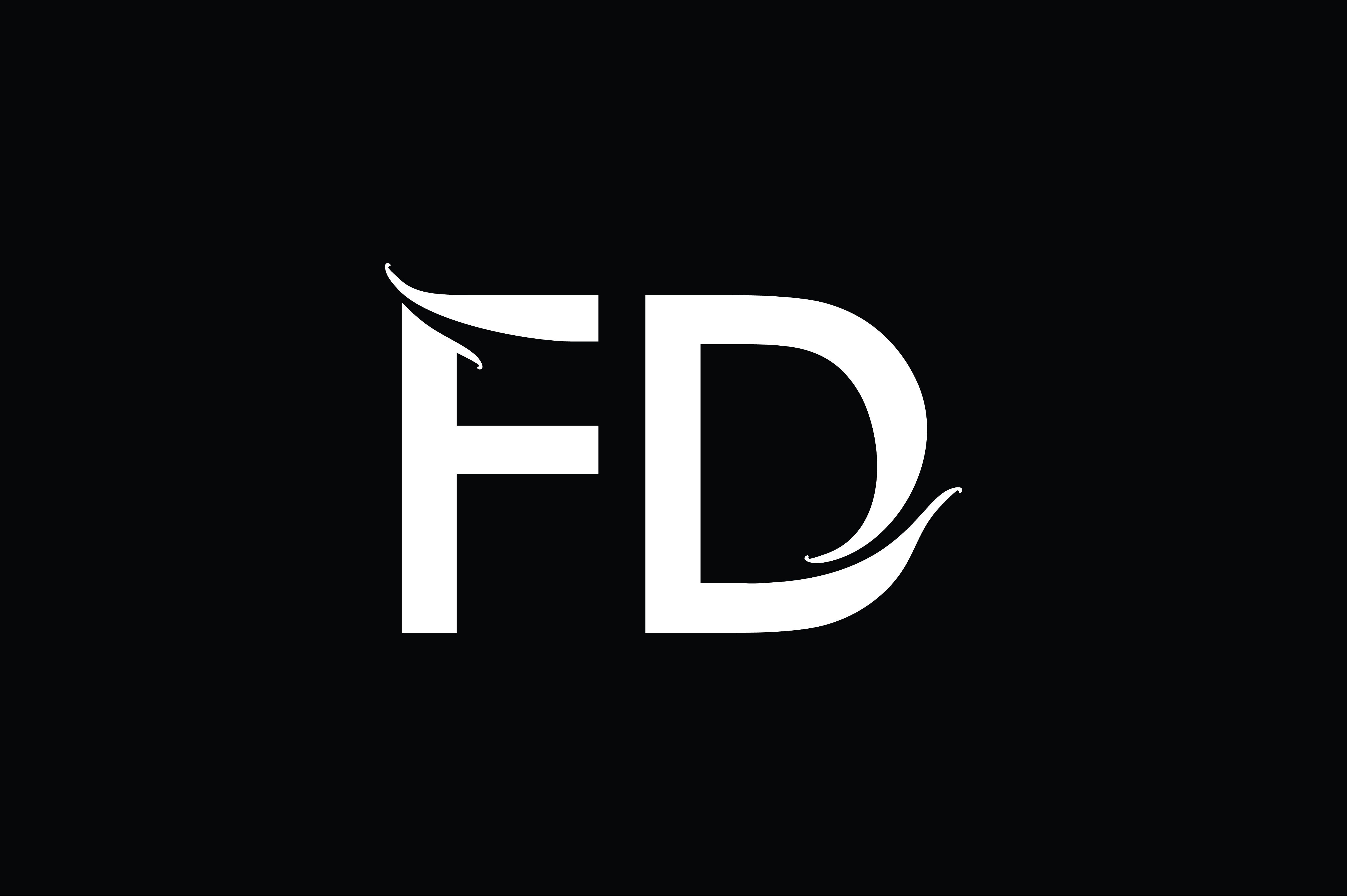 Fd Monogram Logo Design By Vectorseller Thehungryjpeg Com