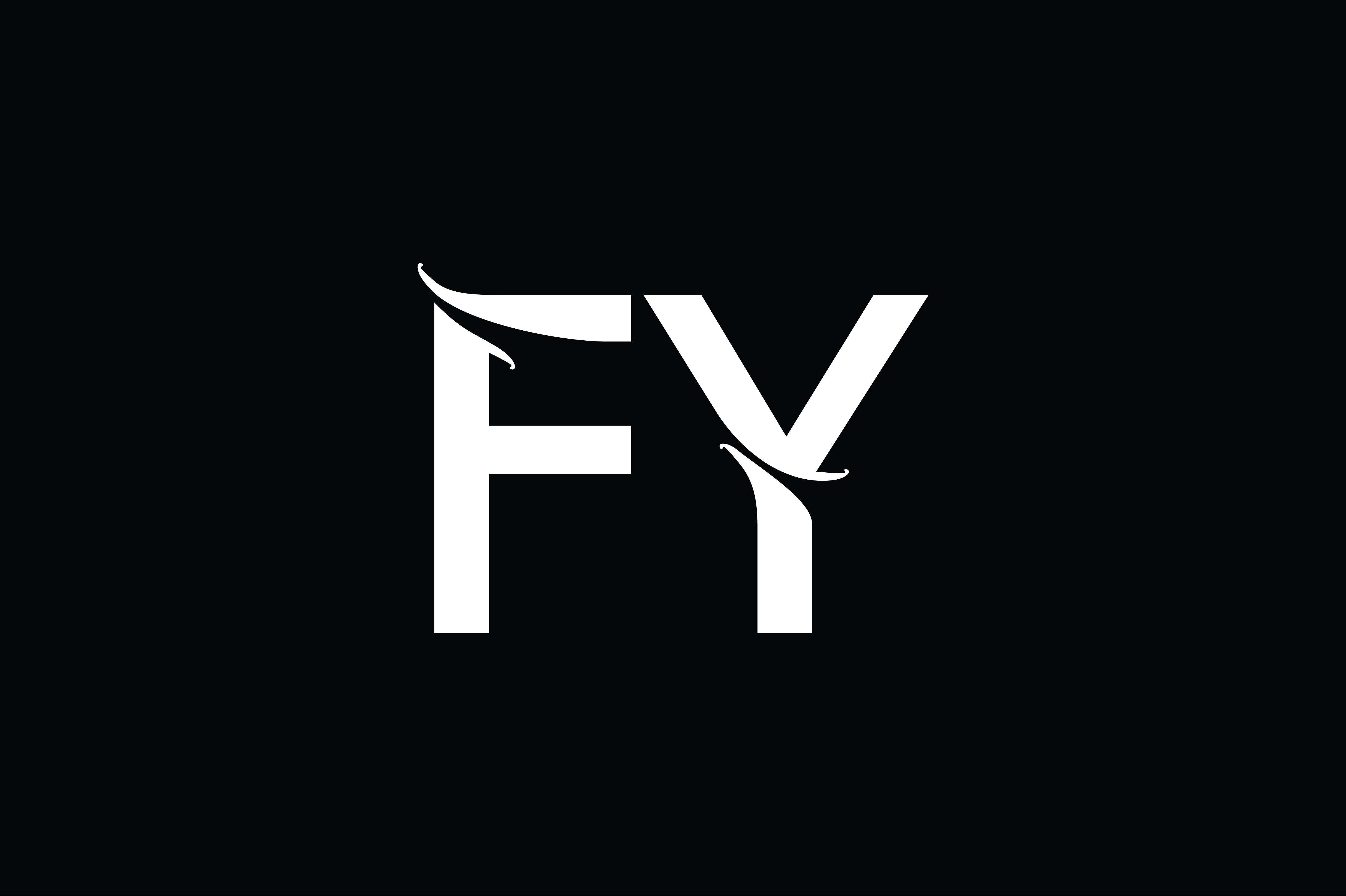 Fy Monogram Logo Design By Vectorseller Thehungryjpeg Com