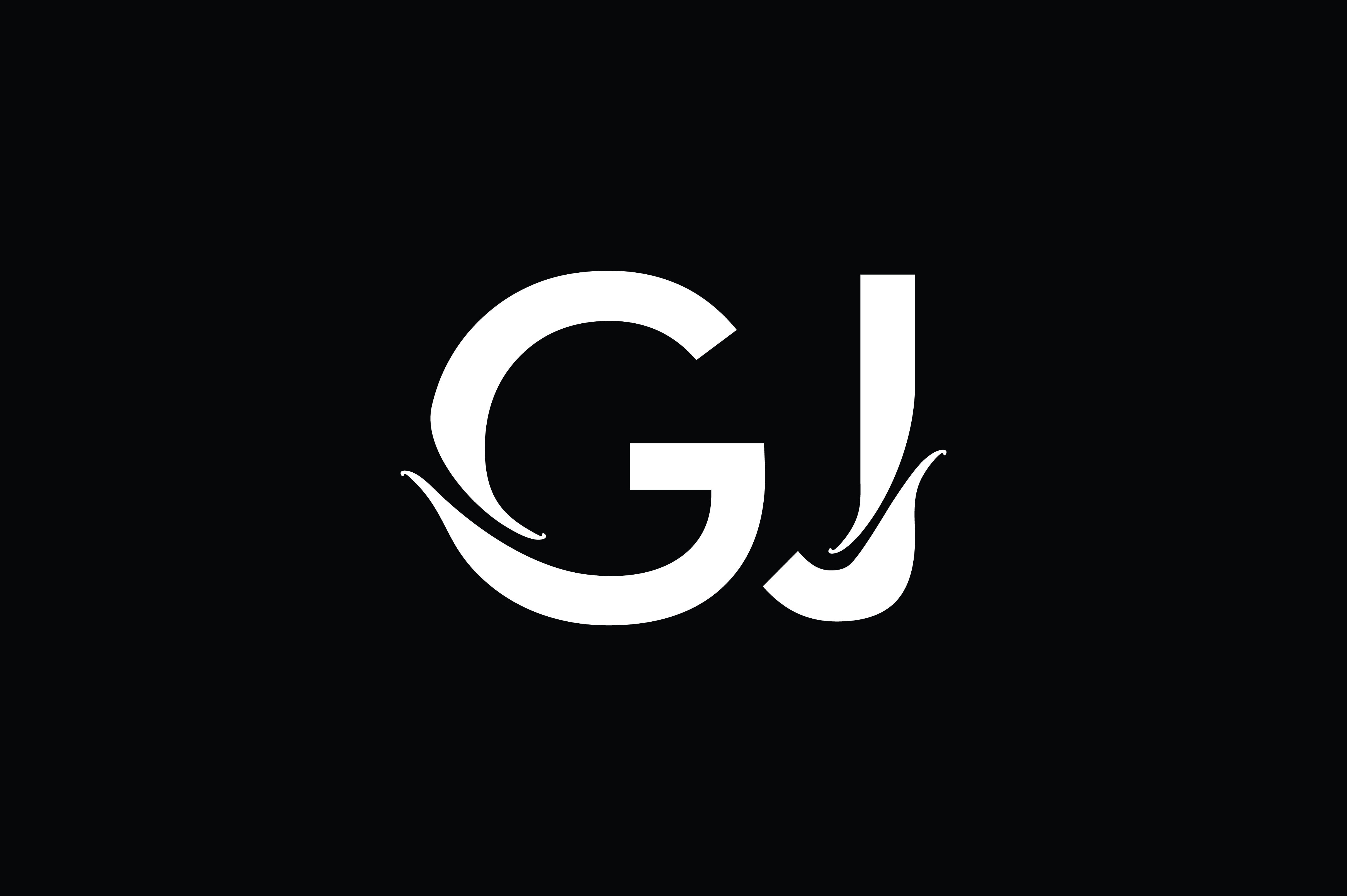 Gj Monogram Logo Design By Vectorseller Thehungryjpeg Com