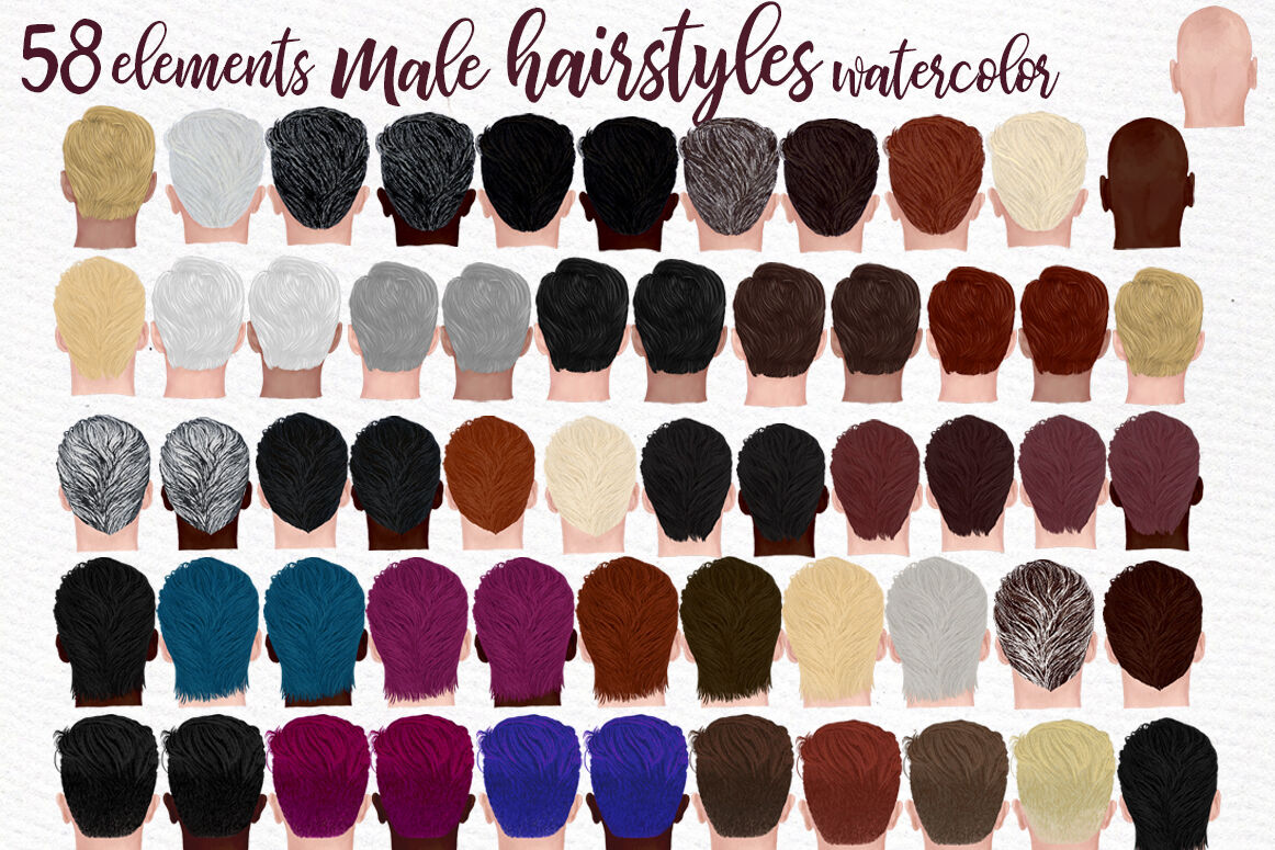 Hairstyles clipart Grey Male Hairstyles Custom hairstyles ...