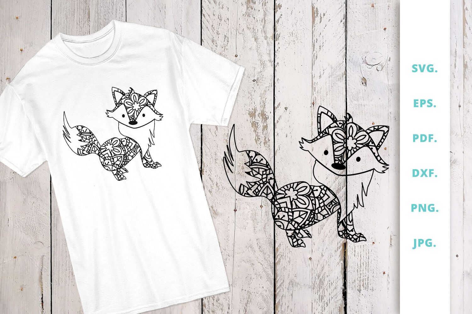 Download Mandala Cute Fox Svg File Cut File V4 By Sintegra Thehungryjpeg Com