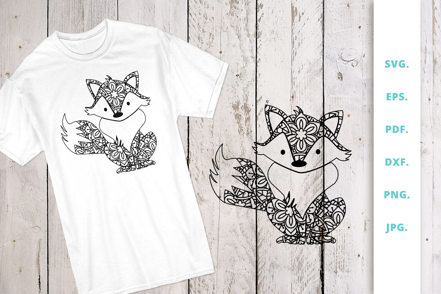 Download Mandala Cute Fox Svg File Cut File V7 By Sintegra Thehungryjpeg Com