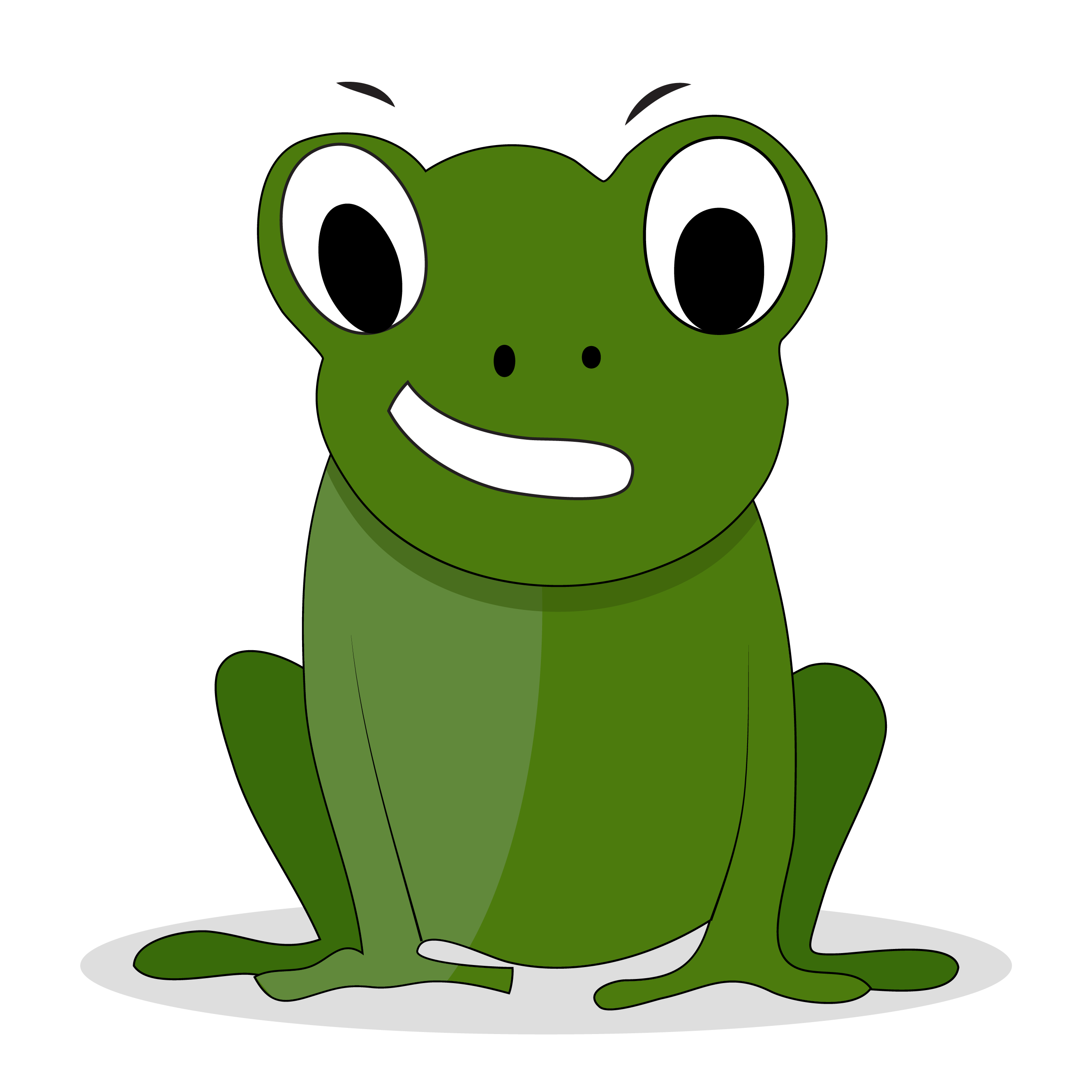 Character green frog cartoon By 09910190 | TheHungryJPEG