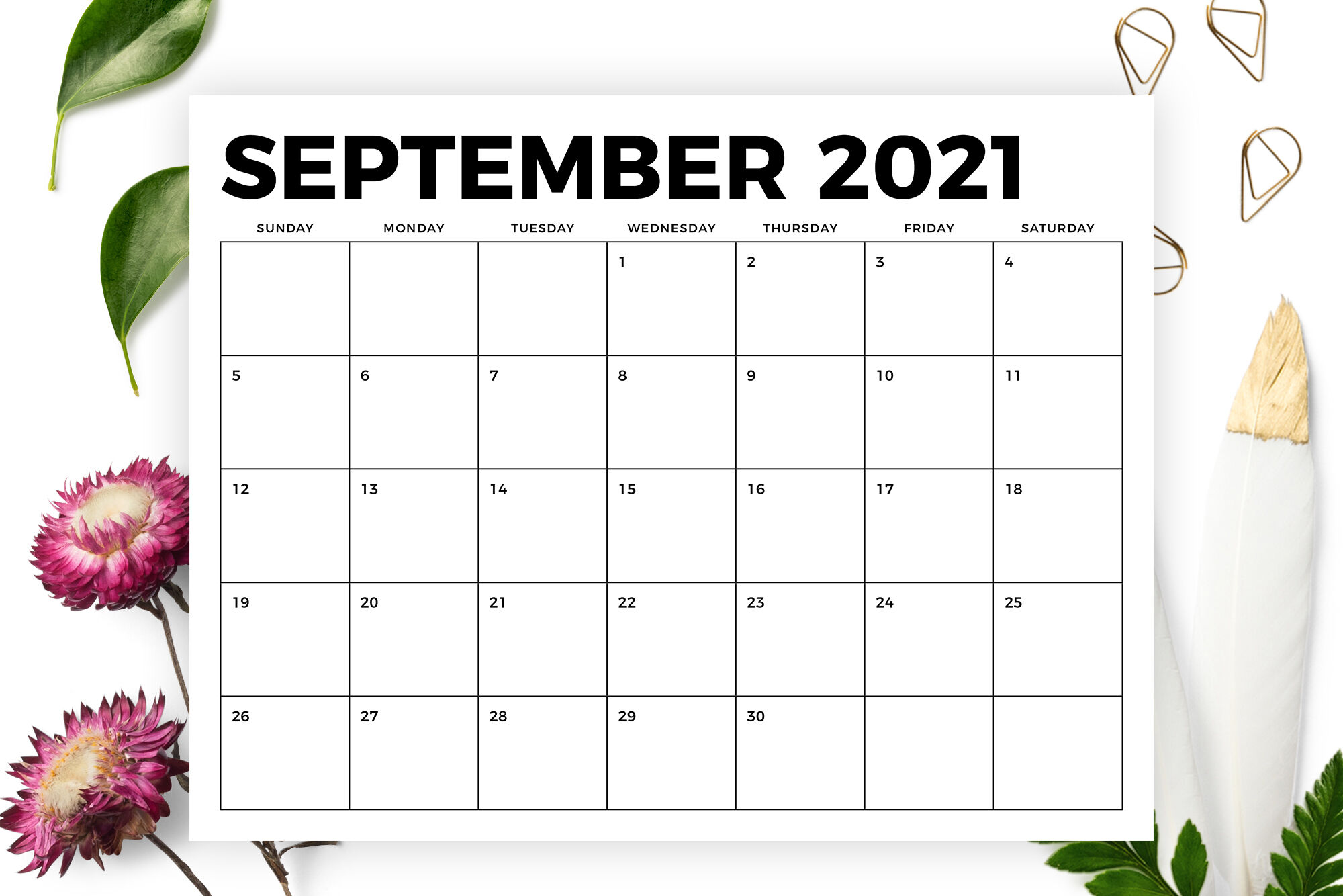 Yearly calendar for 2021 on 2 pages, landscape orientation. 