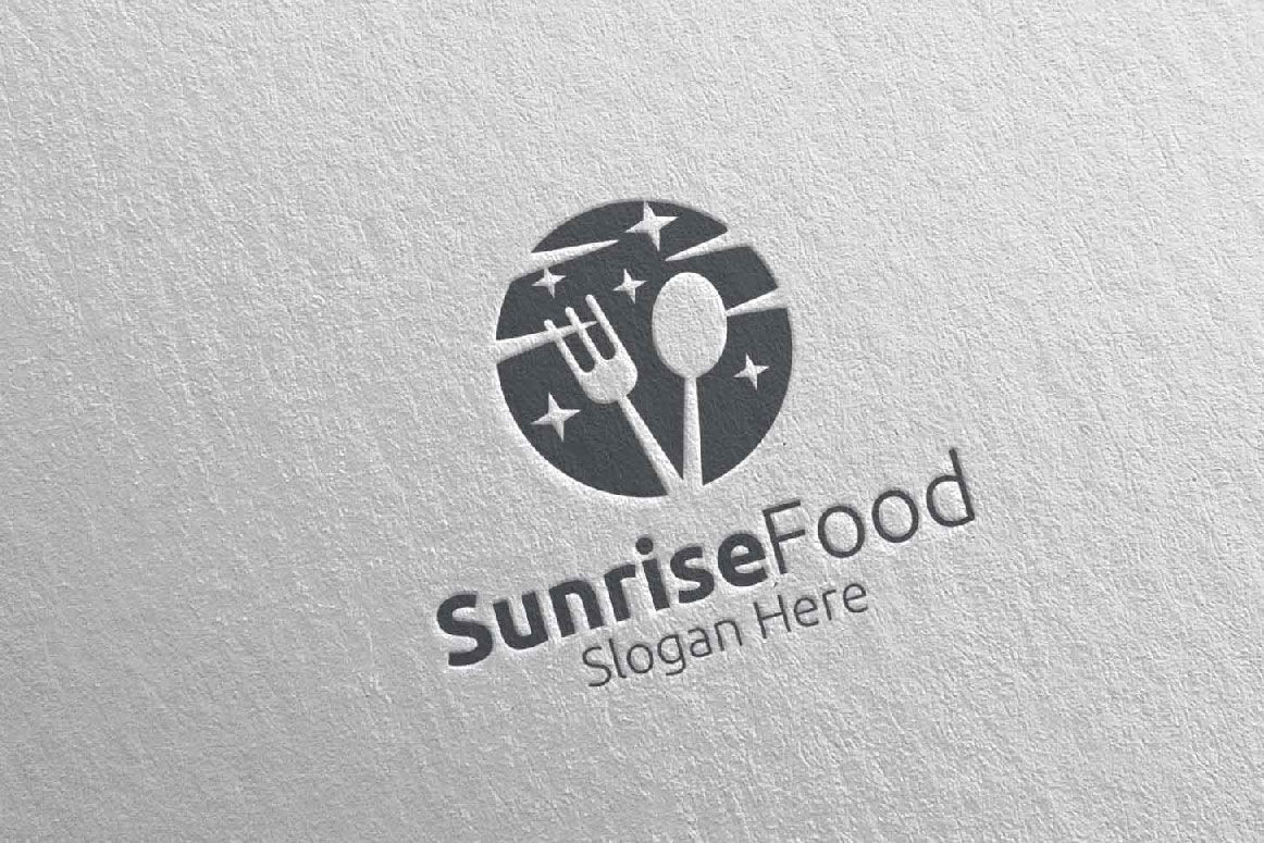 Sunrise Food Logo For Restaurant Or Cafe 57 By Denayunethj Thehungryjpeg Com