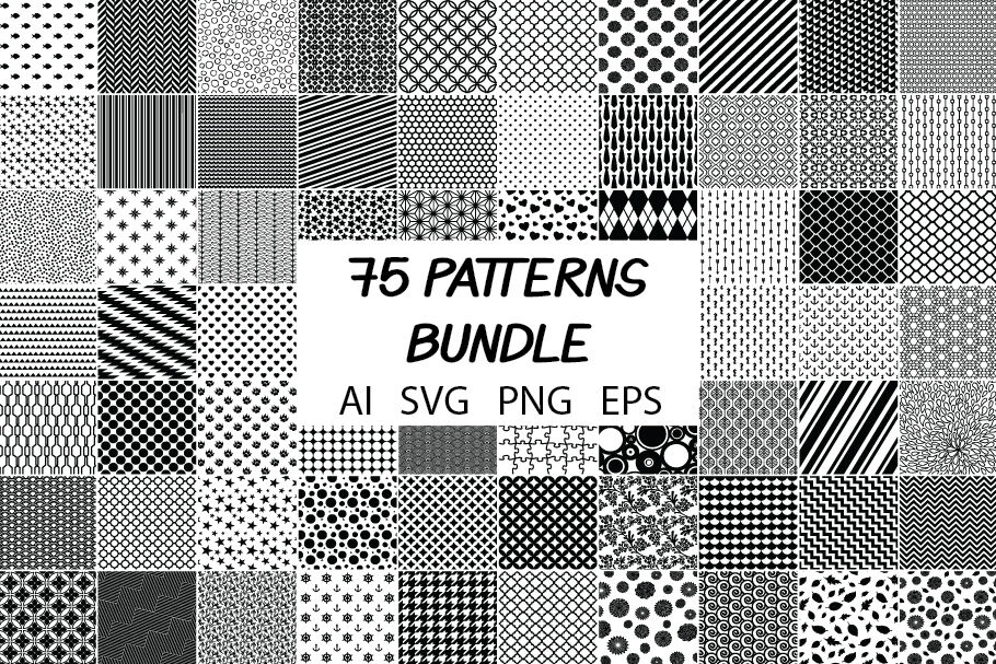 75 Patterns Svg Bundle Background Pattern Svg Cut Files By Doodle Cloud Studio Thehungryjpeg Com