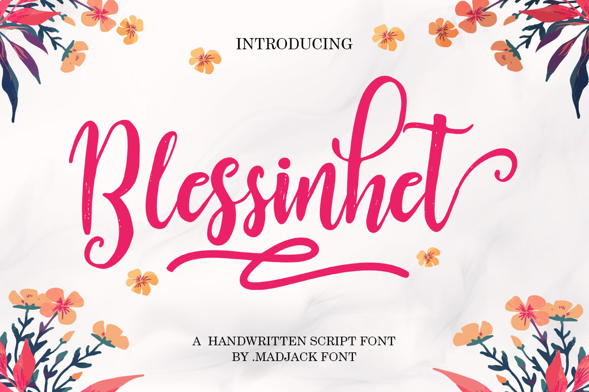 Blessinhet Script By Madjack Studio Thehungryjpeg Com