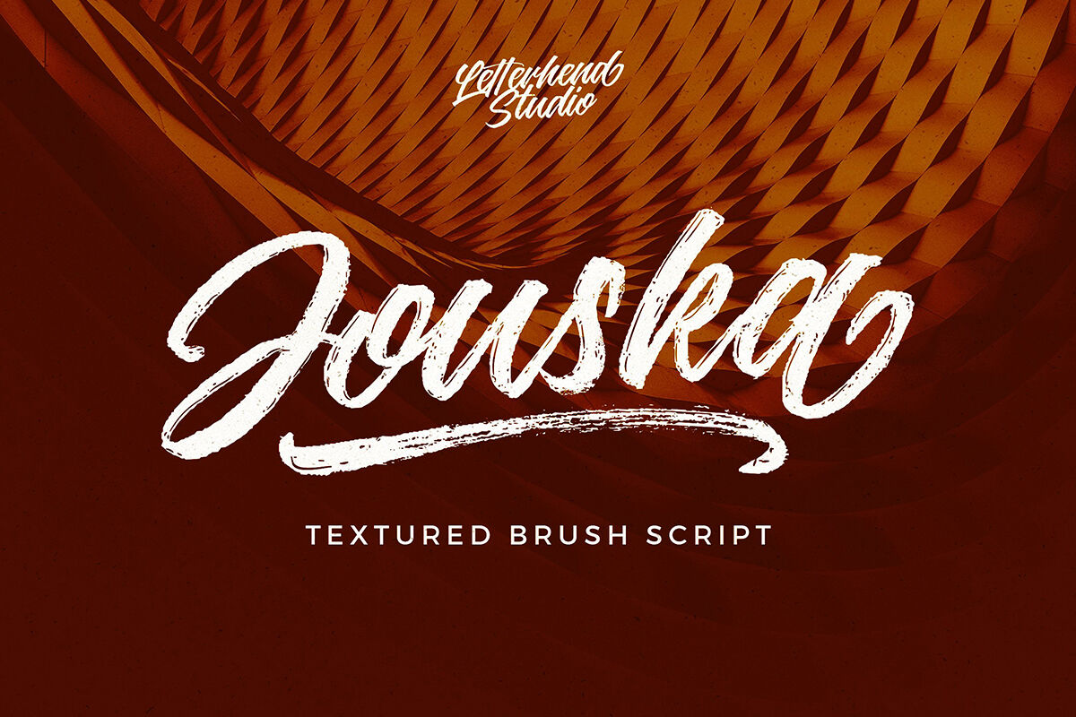 Jouska Textured Brush Script By Letterhend Thehungryjpeg Com
