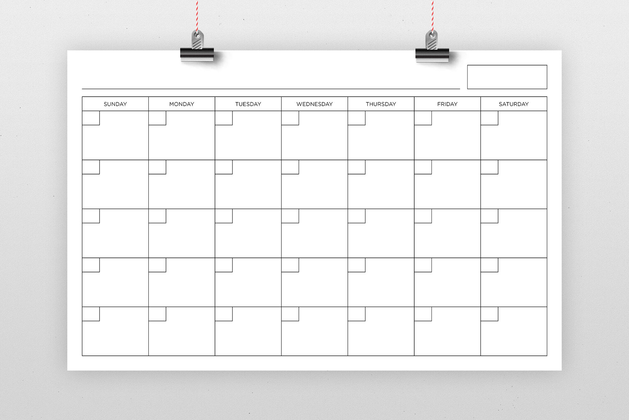 11x17 Inch Blank Calendar Page Template By Running With Foxes