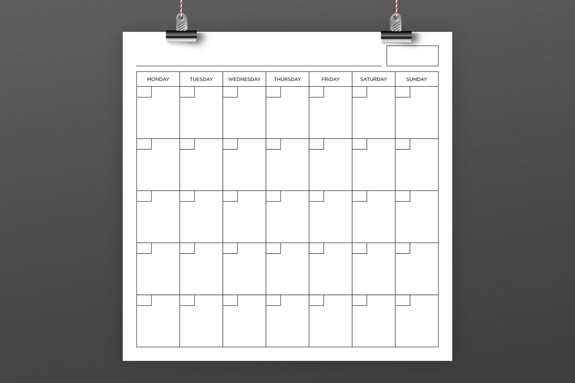 Square 12x12 Inch Blank Calendar Page By Running With Foxes TheHungryJPEG