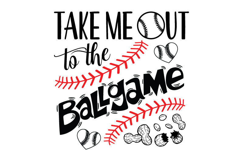 Take me Out to the Ballgame, Baseball, svg eps png By TanveerType