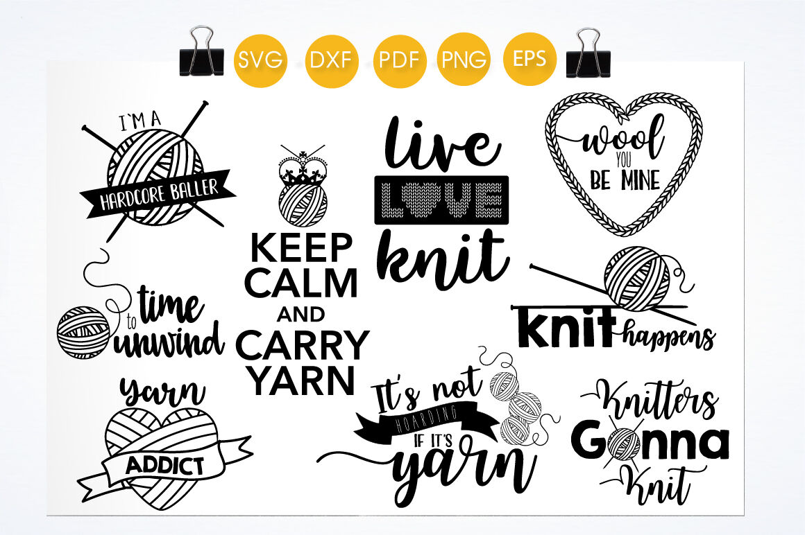 Cricut Fcm Cut File Ai Eps dxf Knitter Knitting Bundle SVG Cut file png