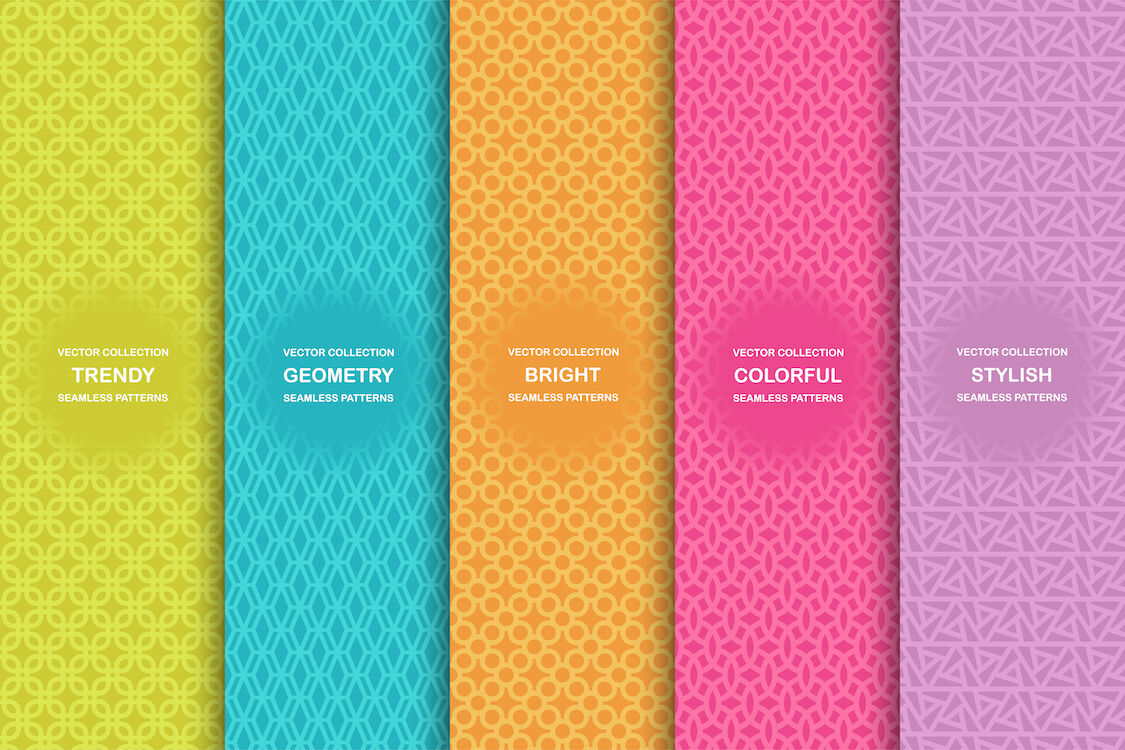 Bright Colorful Seamless Patterns By Expressshop Thehungryjpeg Com