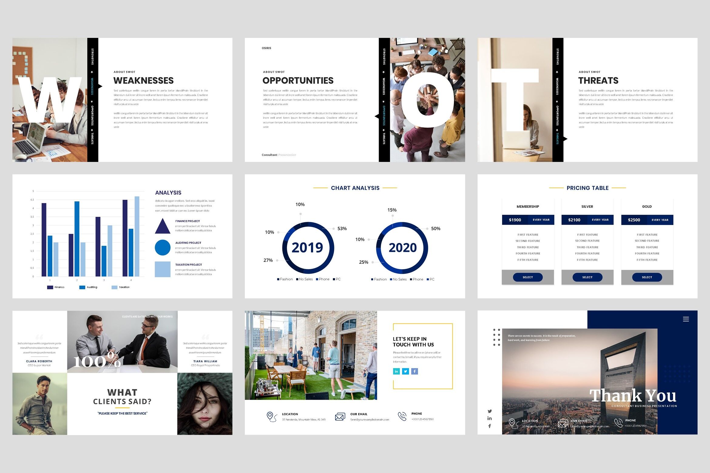 Business Consultant Finance PowerPoint Template By ArtStoreID