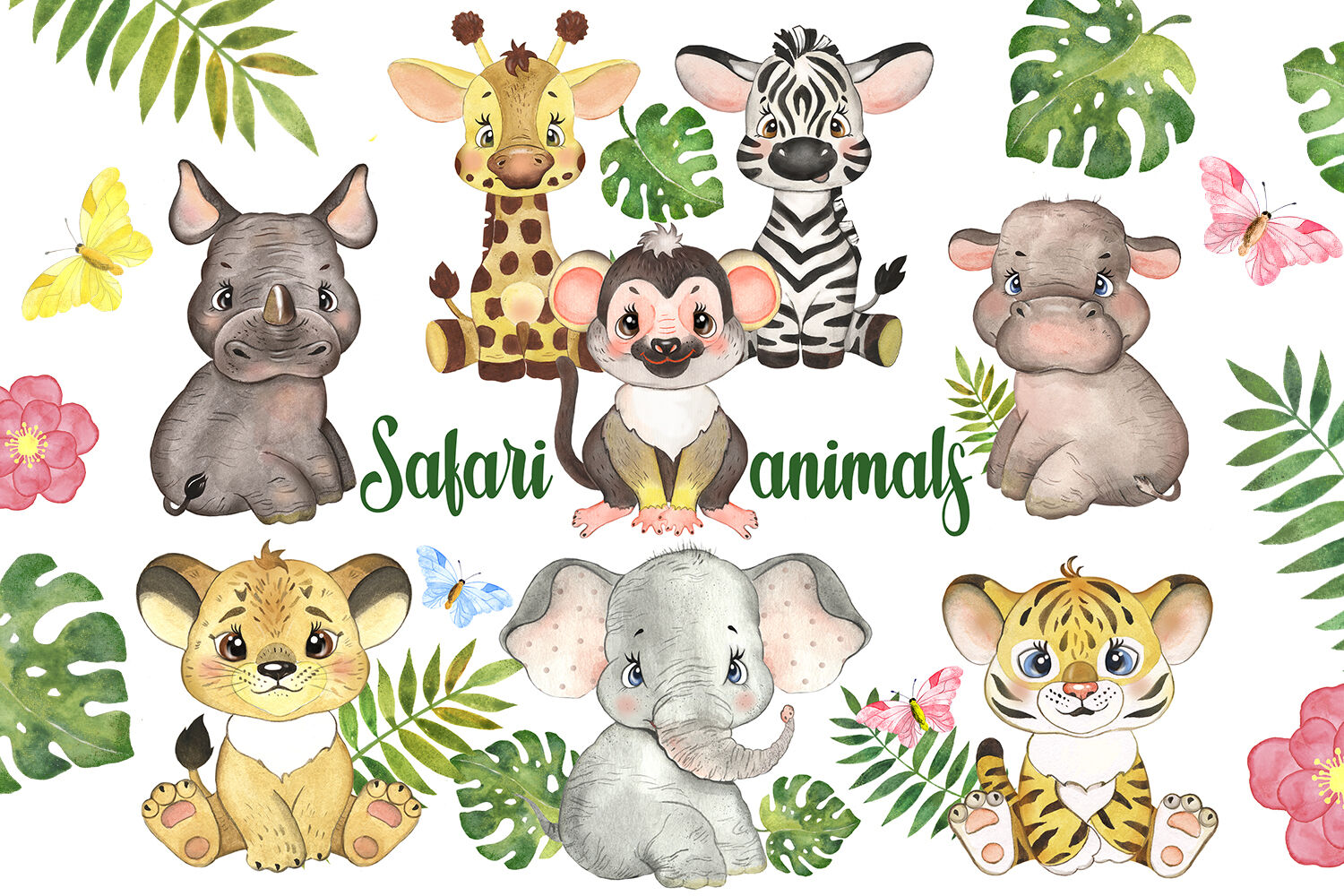 safari baby animal prints free