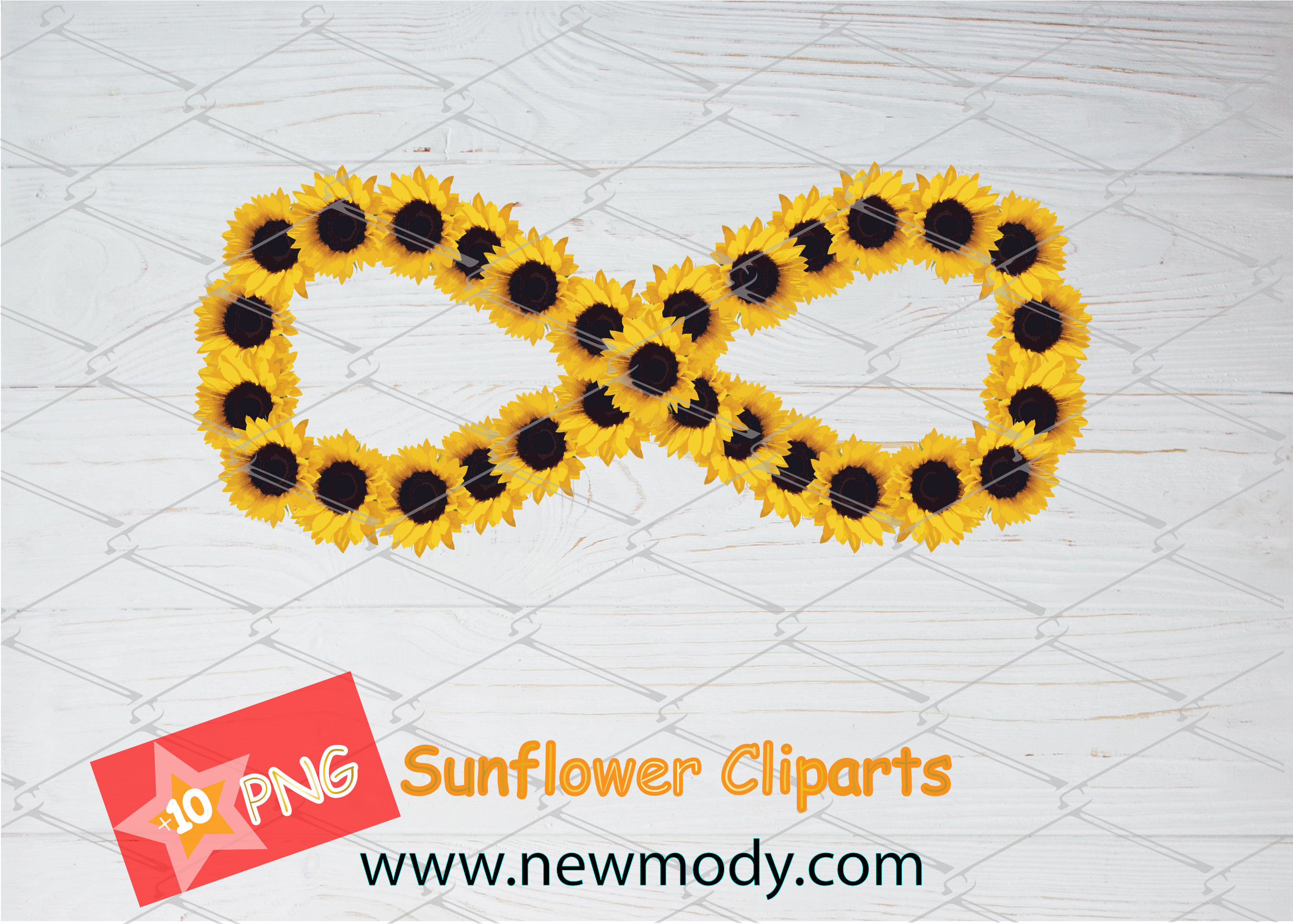Sunflower Clipart Bundle - Set of Sunflower PNG ...