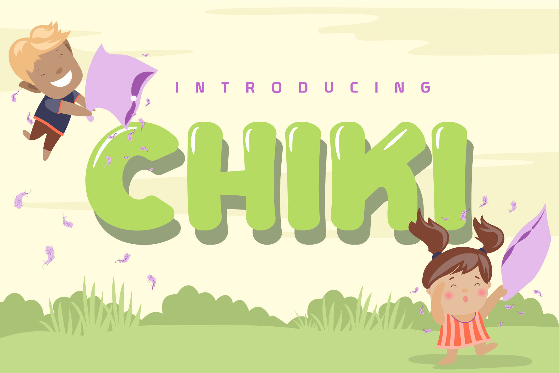 Chiki Bold Fun Font By Kongfont Thehungryjpeg Com