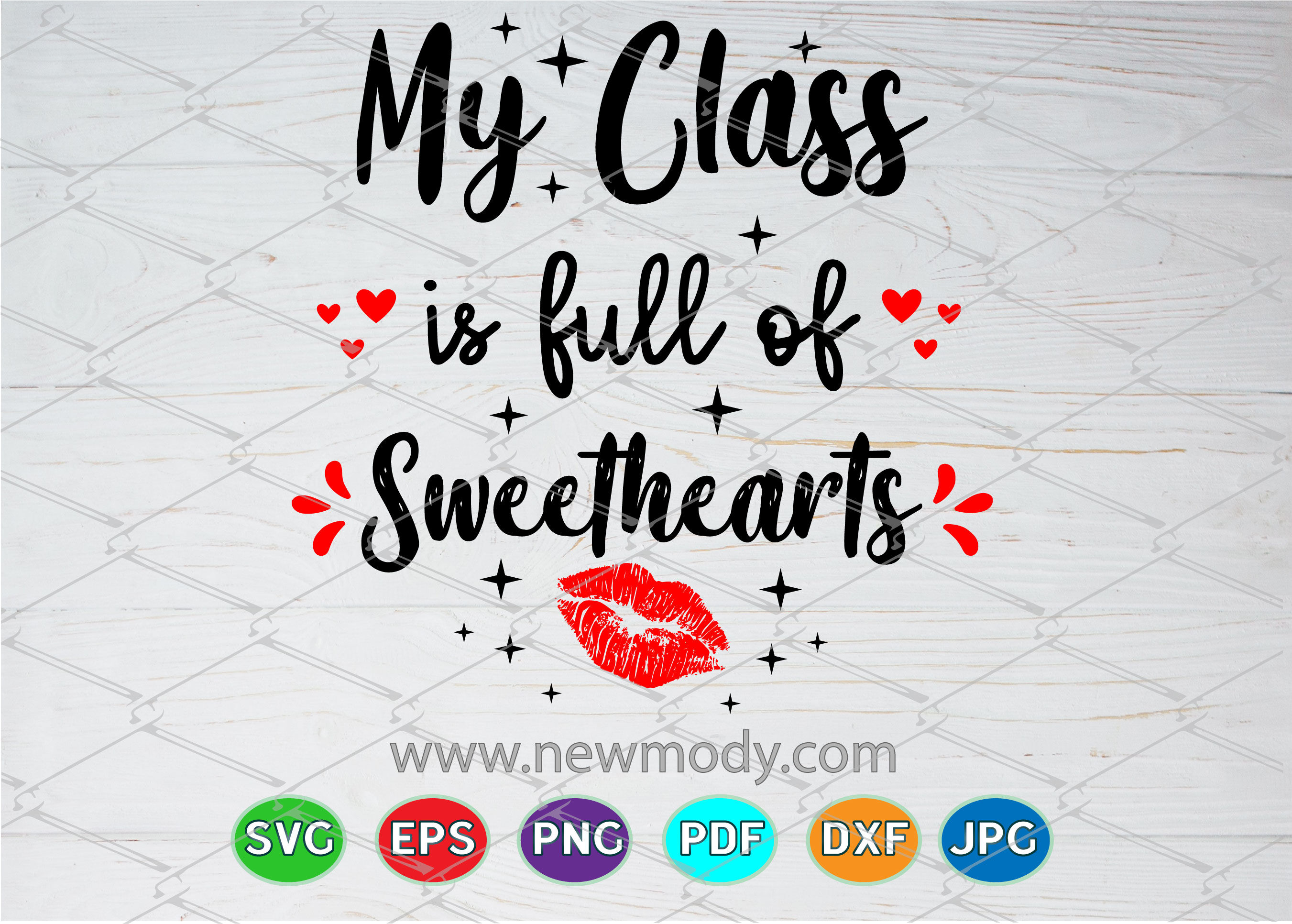 Class Is Full Of Sweethearts Svg Valentine S Day Cut File Teacher Sv By Amittaart Thehungryjpeg Com