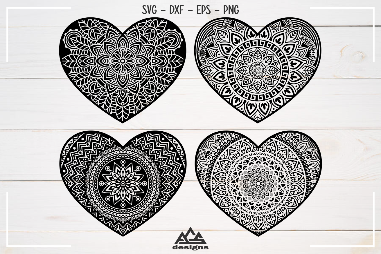Download Love Heart Mandala Svg Design By Agsdesign Thehungryjpeg Com