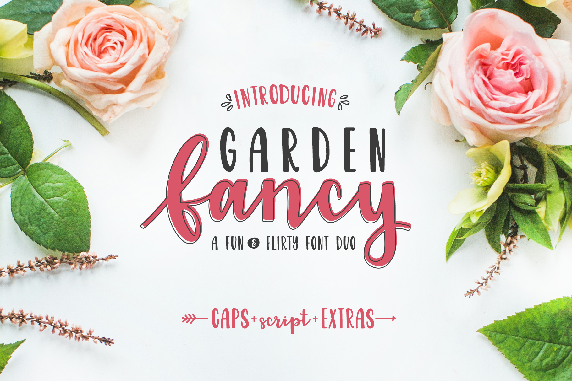Garden Fancy Font Duo By The Pretty Letters Thehungryjpeg Com
