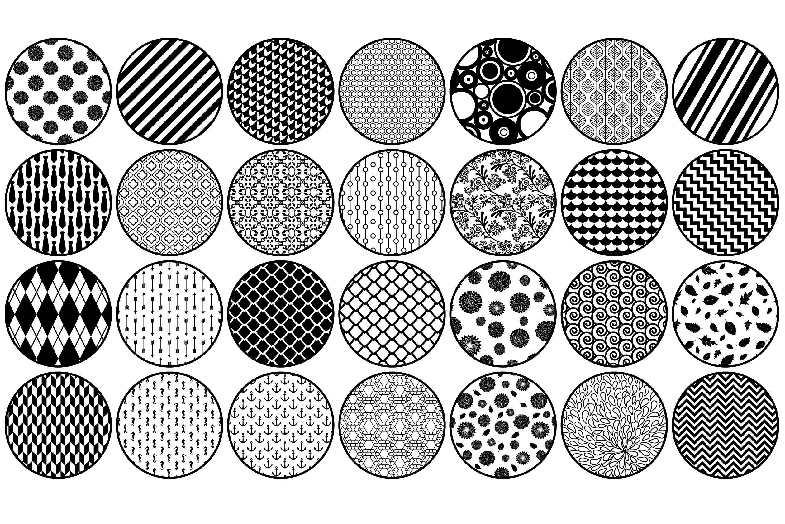 75 Circle Patterns SVG Bundle, Background Pattern SVG Cut Files By