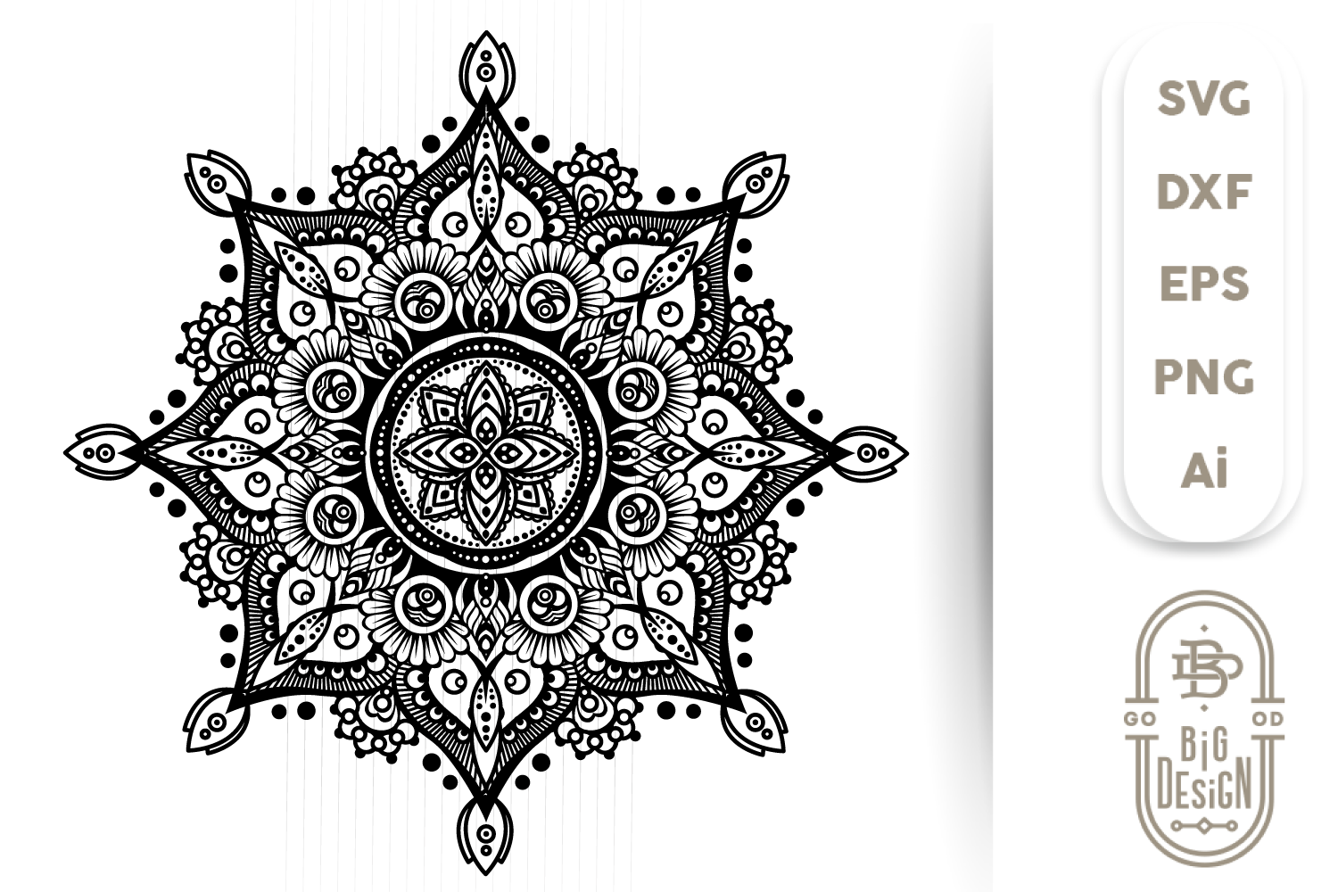 Mandala Svg Mandala Drawing Svg Mandala Dxf Eps Png Svg By Big Design Thehungryjpeg Com