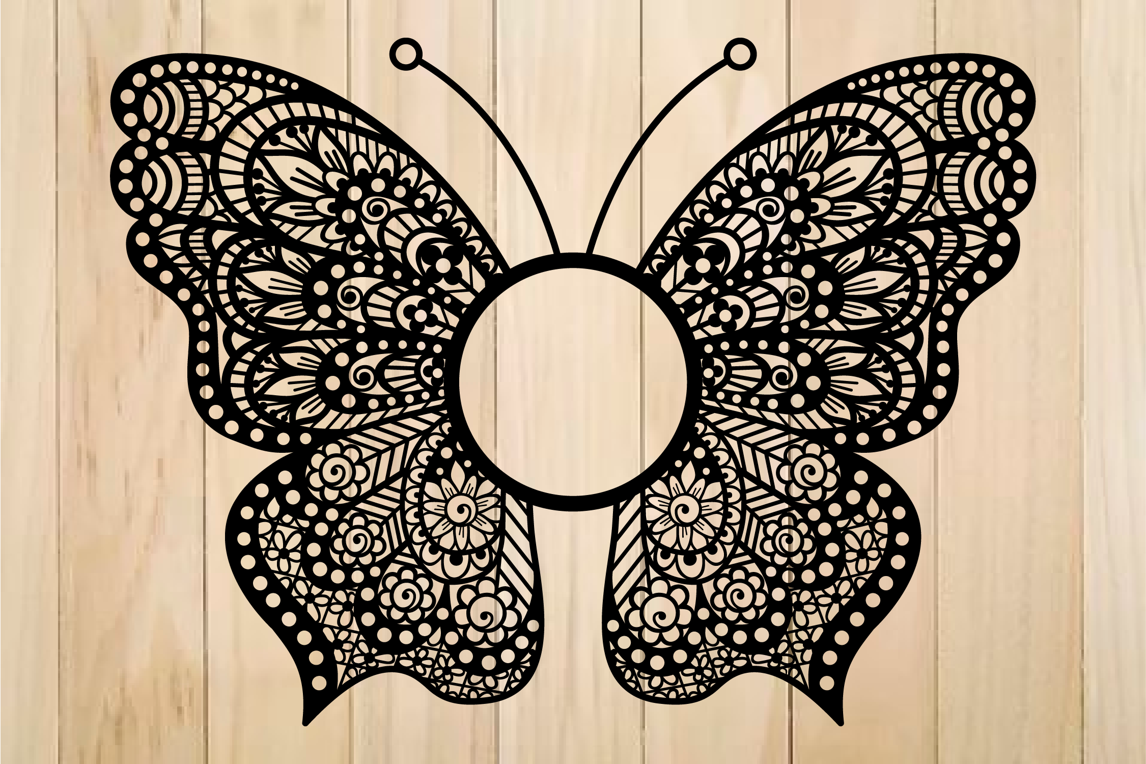 Butterfly Monogram Frame Svg