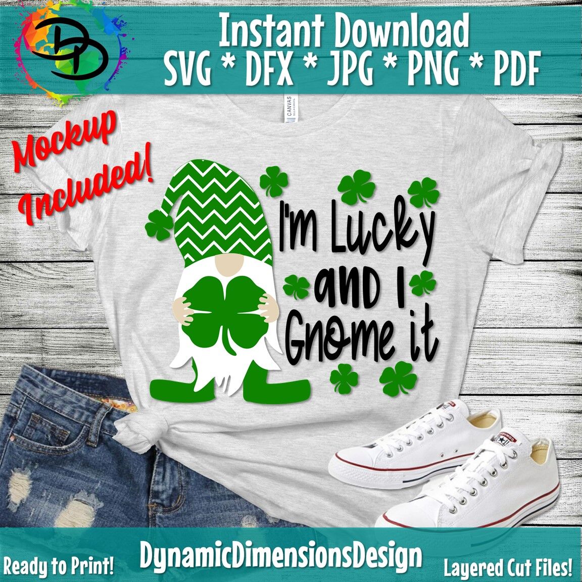 St Patricks Day Svg St Patricks Svg Gnome Svg Gnome Shirt St Patt By Dynamic Dimensions Thehungryjpeg Com